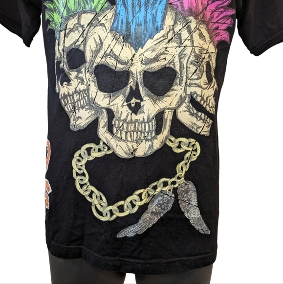 Dom rebel black punk skull t shirt medium - Picture 4 of 7